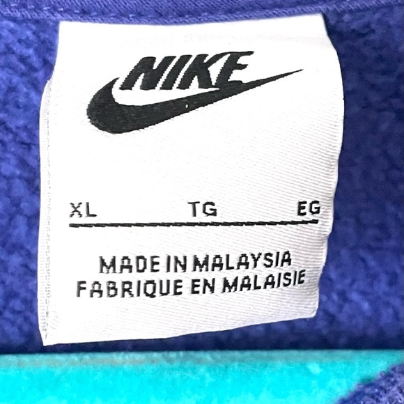 Nike Sweatshirt Kids Youth XL Blue Purple Center Swoosh Logo Crewneck streetware - Picture 4 of 7